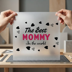 Mommy World Hearts Diy Mom Aesthetic Ready to Press DTF Transfer for Dtf