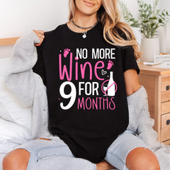 More Wine Months Pregnancy Mom Funny Ready to Press DTF Transfer for Dtf
