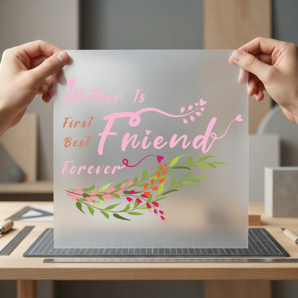 Mother First Friend Forever Mom Floral Ready to Press DTF Transfer for Dtf