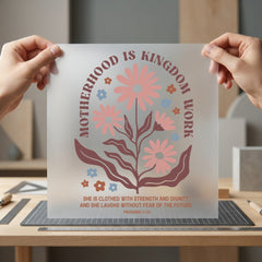 Motherhood Kingdom Work Retro Christian Faith Ready to Press DTF Transfer for Dtf
