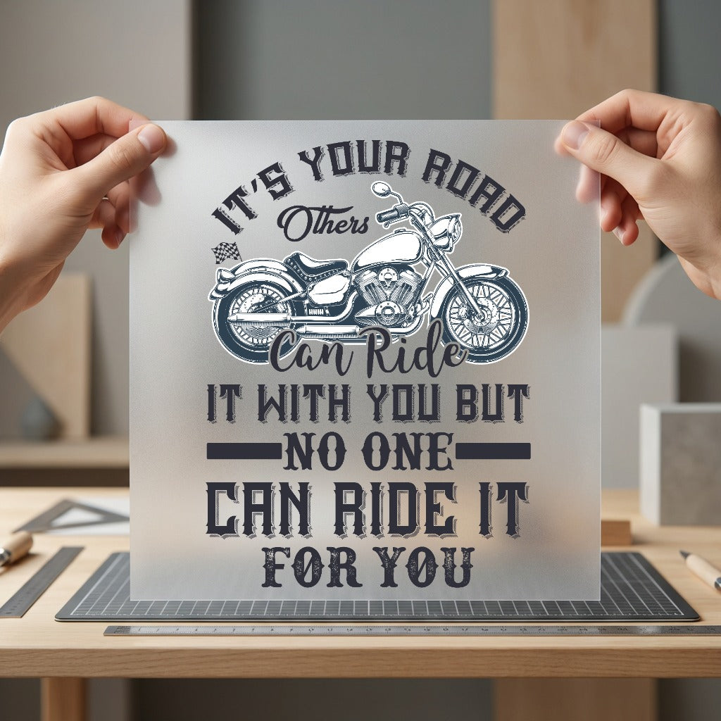Motorcycle Rider Quote Biker Vintage Ready to Press DTF Transfer for Dtf
