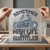 Motorcycle Subtleties Biker Diy Vintage Retro Ready to Press DTF Transfer for Dtf