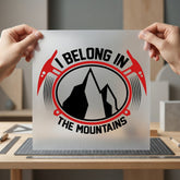 Mountain Explorer Adventure Style Vintage Retro Ready to Press DTF Transfer for Dtf