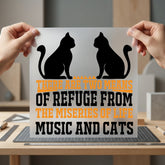 Music Cats Quote Pet Mom Dad Ready to Press DTF Transfer for Dtf