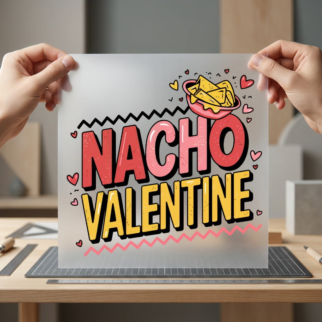 Nacho Valentine Humorous Love Valentine Funny Ready to Press DTF Transfer for Dtf