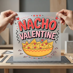 Nacho Valentine Pun Love Valentine Funny Ready to Press DTF Transfer for Dtf