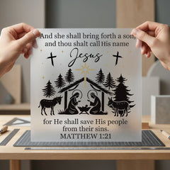 Nativity Scene Matthew Christian Christian Faith Ready to Press DTF Transfer for Dtf
