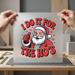 Naughty Santa Christmas Funny Christmas Funny Ready to Press DTF Transfer for Dtf