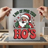 Naughty Santa Christmas List Christmas Funny Ready to Press DTF Transfer for Dtf