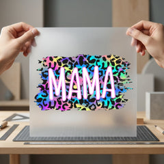 Neon Leopard Mama Y2k Mom Mama Ready to Press DTF Transfer for Dtf