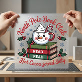 North Pole Book Club Christmas Ready to Press DTF Transfer for Dtf