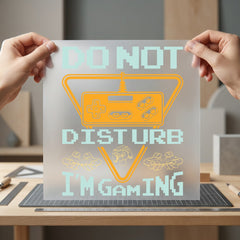 Not Disturb Gaming Retro Funny Sarcastic Ready to Press DTF Transfer for Dtf