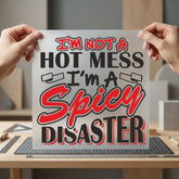 Not Hot Mess Spicy Mom Funny Ready to Press DTF Transfer for Dtf