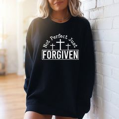 Not Perfect Just Forgiven | Crosses of Grace Sweatshirt - Luckets.com