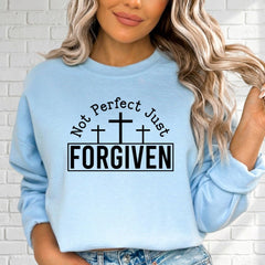 Not Perfect Just Forgiven | Crosses of Grace Sweatshirt - Luckets.com