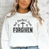 Not Perfect Just Forgiven | Crosses of Grace Sweatshirt - Luckets.com