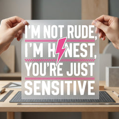 Not Rude Honest Bold Funny Sarcastic Ready to Press DTF Transfer for Dtf