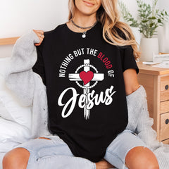 Nothing But Blood Jesus Christian Faith Ready to Press DTF Transfer for Dtf