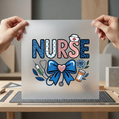 Nurse Appreciation Doodle Medical Patriotic Nurse Ready to Press DTF Transfer for Dtf