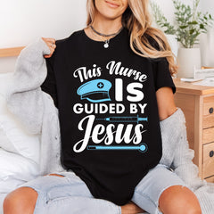 Nurse Guided Jesus Faith-based Christian Faith Ready to Press DTF Transfer for Dtf