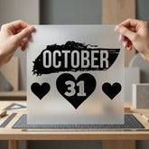 October Hearts Spooky Diy Halloween Vintage Ready to Press DTF Transfer for Dtf