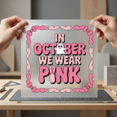 October Wear Pink Ghost Halloween Retro Ready to Press DTF Transfer for Dtf