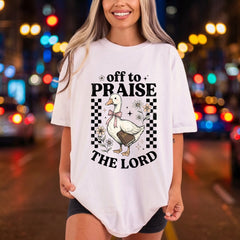 Off Praise Lord Duck Christian Faith Ready to Press DTF Transfer for Dtf