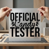 Official Candy Tester Fun Halloween Funny Ready to Press DTF Transfer for Dtf