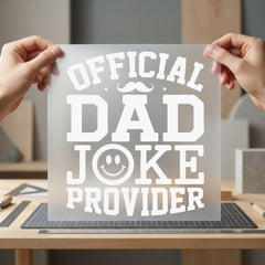 Official Dad Joke Provider Dad Funny Ready to Press DTF Transfer for Dtf