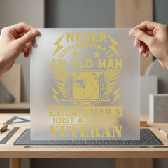 Old Man 101st Airborne Usa Freedom Ready to Press DTF Transfer for Dtf