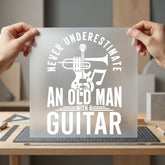 Old Man Guitar Phrase Dad Grandpa Ready to Press DTF Transfer for Dtf