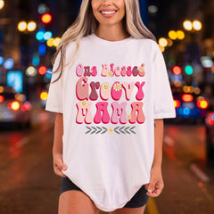 One Blessed Groovy Mama Faith Blessed Ready to Press DTF Transfer for Dtf