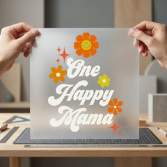 One Happy Mama Retro Mom Retro Ready to Press DTF Transfer for Dtf