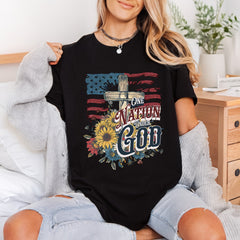 One Nation Under God 4th Of July Faith Ready to Press DTF Transfer for Dtf