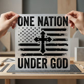 One Nation Under God Christian Faith Ready to Press DTF Transfer for Dtf