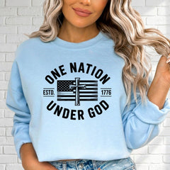 One Nation Under God | Patriotic Faith Sweatshirt - Luckets.com