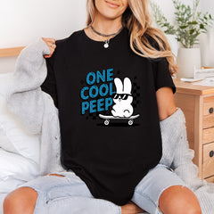 One Peep Bunny Skateboard Easter Vintage Ready to Press DTF Transfer for Dtf