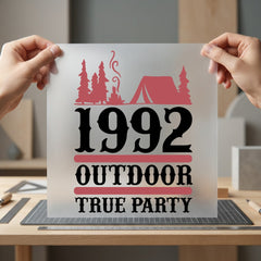 Outdoor True Party Retro Vintage Retro Ready to Press DTF Transfer for Dtf