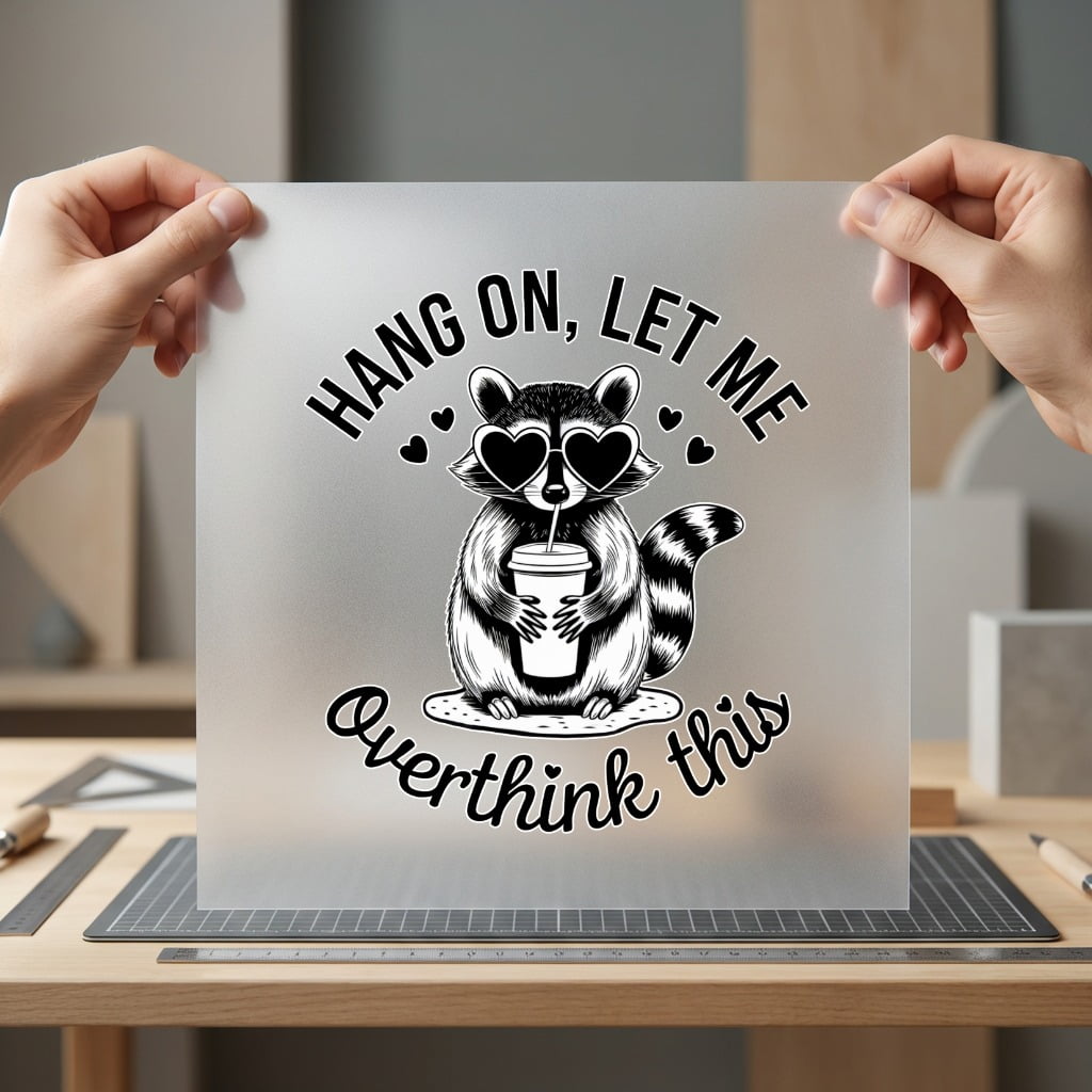Overthinking Raccoon Retro Diy Funny Sarcastic Ready to Press DTF Transfer for Dtf