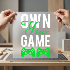 Own Game Gamer Diy Funny Sarcastic Ready to Press DTF Transfer for Dtf