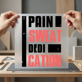Pain Sweat Dedication Motivational Fitness Gym Ready to Press DTF Transfer for Dtf