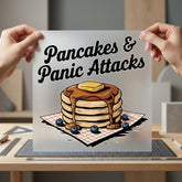 Pancakes Panic Attacks Retro Funny Sarcastic Ready to Press DTF Transfer for Dtf