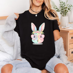 Pastel Bunny Heart Glasses Easter Aesthetic Ready to Press DTF Transfer for Dtf