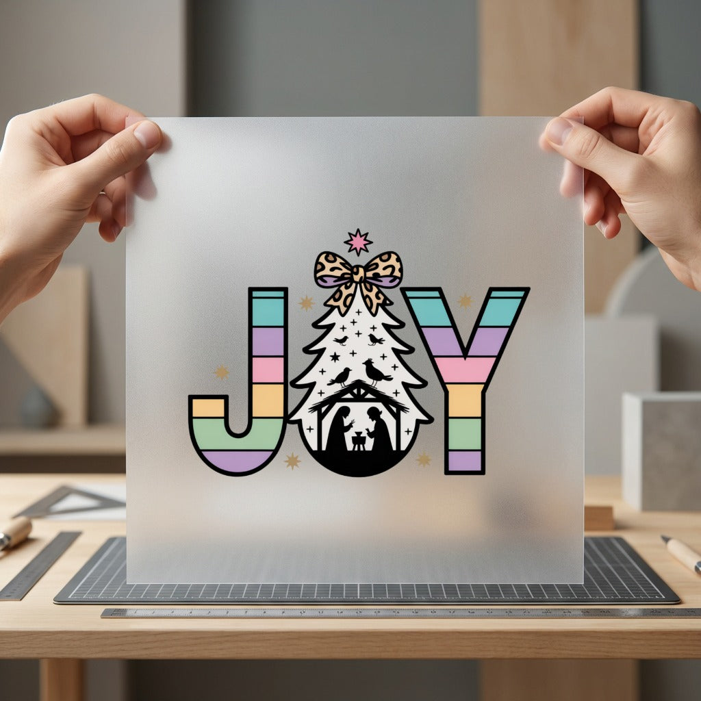 Pastel Christmas Joy Nativity Faith Christmas Ready to Press DTF Transfer for Dtf