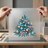 Pastel Christmas Tree Holiday Christmas Aesthetic Ready to Press DTF Transfer for Dtf