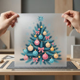 Pastel Christmas Tree Holiday Christmas Retro Ready to Press DTF Transfer for Dtf