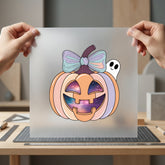 Pastel Halloween Pumpkin Ghost Halloween Aesthetic Ready to Press DTF Transfer for Dtf