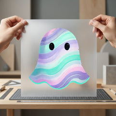Pastel Swirl Ghost Spooky Halloween Aesthetic Ready to Press DTF Transfer for Dtf