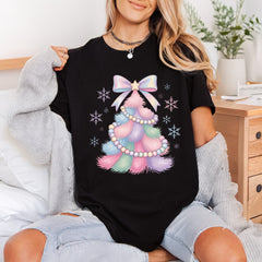 Pastel Whimsical Christmas Tree Christmas Aesthetic Ready to Press DTF Transfer for Dtf