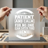 Patient Calm Fishing Quote Dad Vintage Ready to Press DTF Transfer for Dtf